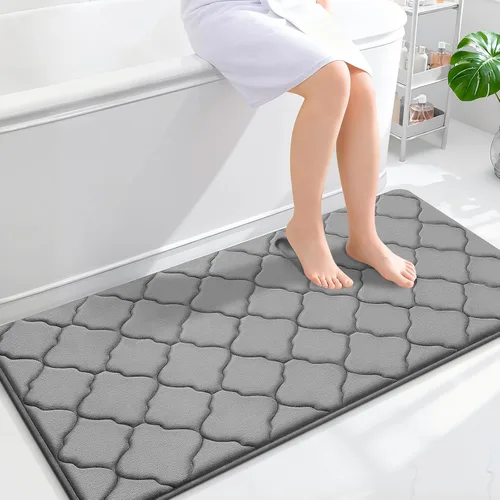Miniatura 181 de OLANLY Alfombra de Baño de Espuma Viscoelástica de 24 x 16 pulgadas, Ultra Suave y Absorbente, Alfombras de Baño Antideslizantes, Cómodas, Lavables