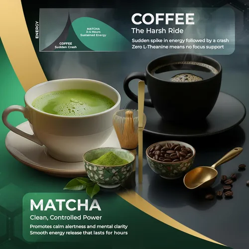 Miniatura 5 de Golden Herbs Matcha Superior Ceremonial Blend Polvo de té verde de Uji, Kyoto, USDA orgánico, sin gluten, vegano 100% puro sin azúcar, sin aditivos