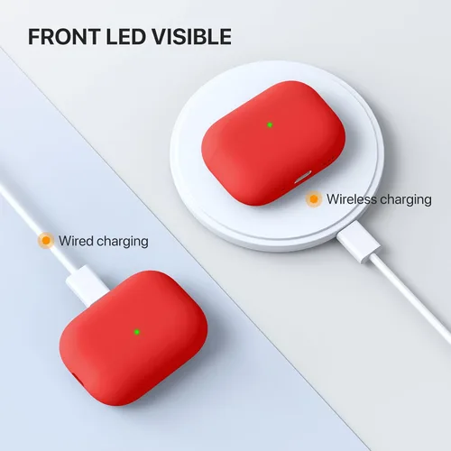 Miniatura 5 de Miracase Funda diseñada para Airpods Pro 2ª con kit de limpieza, fundas suaves para Airpod Pro 2 (2023/2022), funda de silicona líquida visible LED