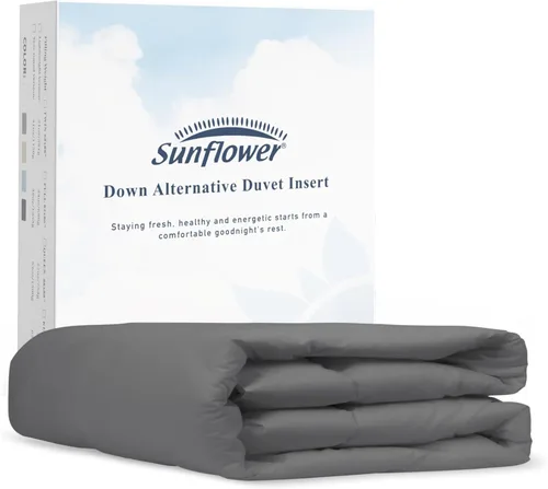 Miniatura 11 de Sunflower Edredón Individual Extragrande para Dormitorio, Inserto para Duvet Twin XL, Relleno Alternativo al Plumón, 100% Algodón, Todo el Año