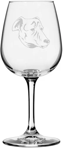 Miniatura 567 de Copa de vino de 12.75 onzas con diseño de perro grabado