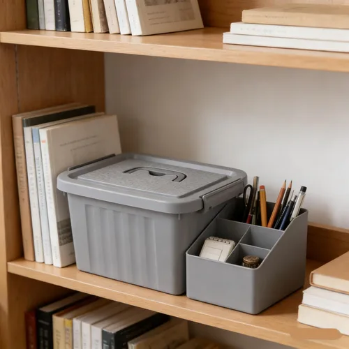 Miniatura 5 de Caja de almacenamiento transparente de 6.5 cuartos de galón con asa, paquete de 4 recipientes de plástico con tapa