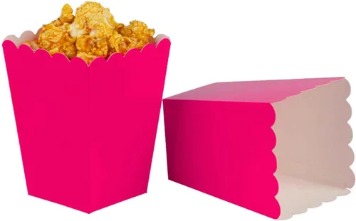 Miniatura 16 de We Moment Cajas de palomitas de maíz doradas para suministros de fiesta, paquete de 36 Marrón