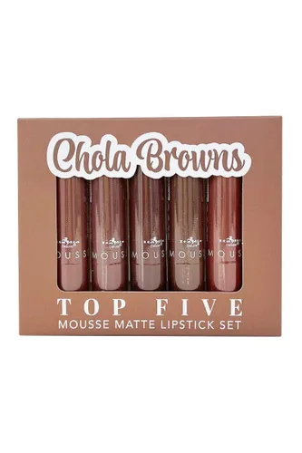Miniatura 2 de Italia Deluxe Top Five Mousse - Juego de pintalabios mate Chola Browns