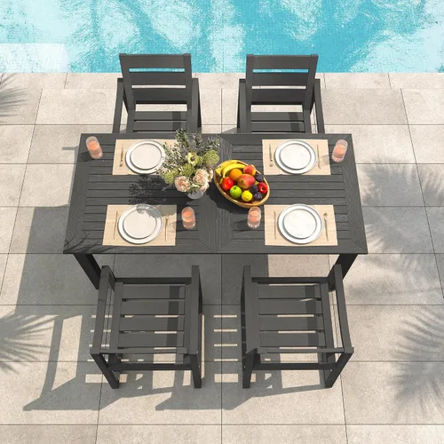 Miniatura 13 de Cozyman HDPS Sillas de comedor al aire libre, 350 libras, sillas de comedor de patio con reposabrazos, sillas de cocina al aire libre para todo