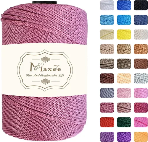 Miniatura 19 de Cordón de macramé premium de poliéster 3 mm × 218 yardas, cordón de macramé 100% polipropileno de 3 mm, ideal para crochet, colgadores de pared, 30
