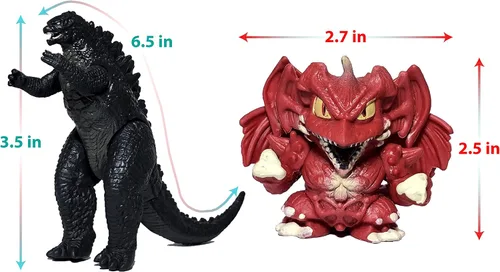 Miniatura 3 de EZFun - Juego de 6 figuras de acción de Godzilla para cumpleaños de niños 2020, figuras de acción Destoroyah Gigan MUTO Mothra Chibi King of the