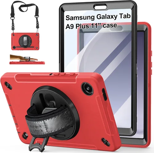 Miniatura 19 de Funda para Galaxy Tab Active 5 Pro 2025/4 Pro 2022/2019 de 10.1 Pulgadas: TPU con Soporte - Protector de Pantalla - Correa de Mano - Correa de Negro