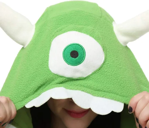 Miniatura 8 de Mike Wazowski - Mameluco para mujeres y hombres, disfraz de Halloween y Navidad, color verde