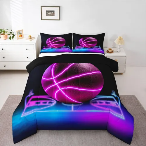 Miniatura 34 de Erosebridal Juego de edredón de béisbol tamaño individual, juegos de ropa de cama deportiva para niños, edredones y juegos de ropa de cama de nido