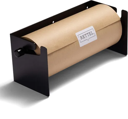 Miniatura 5 de Roller - Cilindro de papel kraft para exhibición - Decoración de pared/montaje en pared - incluye 1 rollo (30 cm, negro)