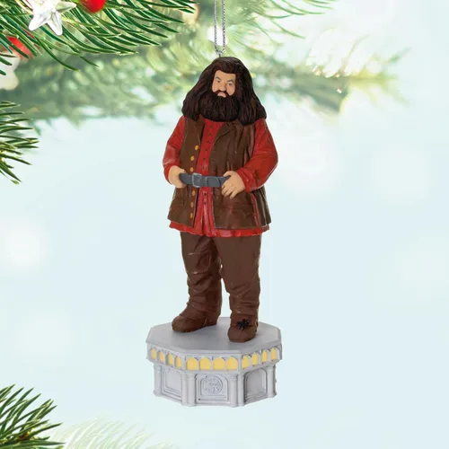 Miniatura 3 de Hallmark Keepsake Adorno navideño de Harry Potter, colección Harry Potter y la Cámara Secreta Hagrid con luz y sonido