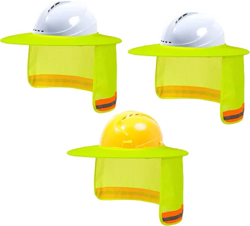 Miniatura 21 de TCCFCCT Parasol para sombrero duro, escudo de cuello de ala completa, 2 paquetes, casco duro no incluido