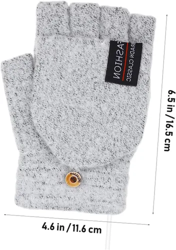 Miniatura 2 de LIOOBO Guantes calefactados por USB: guantes de escritura suaves para tejer, guantes de calentamiento de invierno, calentadores de mano