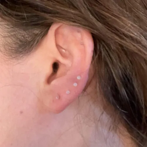 Miniatura 5 de D.Bella Pendientes de plástico – Aretes transparentes para cartílago y hélix tragus – 0.236 in, 0.315 in, 0.394 in Empuje en barra de -0.315 in
