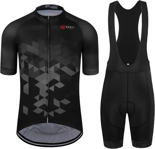 Conjunto de camiseta de ciclismo para hombre, pantalones cortos para bicicleta de carretera, mangas de jersey con cremallera, pantalones cortos con