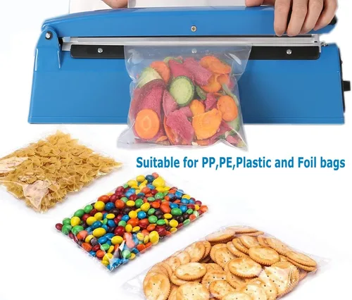 Miniatura 2 de Sellador térmico por impulso, sellador térmico de bolsas de polietileno, máquina de sellado térmico para bolsas de plástico, bolsas de PE PP con kit