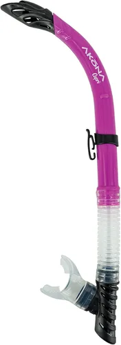 Miniatura 4 de AKONA Snorkel semi seco Capri para adultos con boquilla de silicona Azul / Patchwork