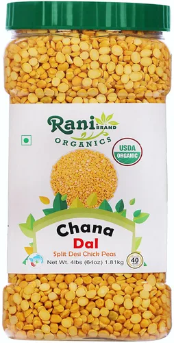 Miniatura 13 de Rani Chana Dal (garbanzos desi divididos sin piel) 64 oz (4 libras) 4.0 lbs a granel ~ Todo natural Apto para gluten Sin OMG Kosher Vegano