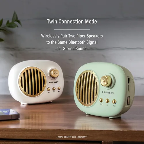 Miniatura 5 de Crosley CR3044A-MN Piper - Altavoz Bluetooth portátil, color menta
