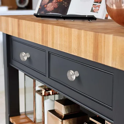 Miniatura 7 de 4 pomos de puerta de armario, pomo de puerta de cajón de armario para muebles de cocina, perilla de gabinete de acero inoxidable con tornillos, gris