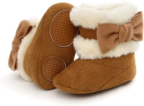 COSANKIM Botas de nieve para recién nacidos, para bebés, niñas y niños, suela suave, antideslizante, cálidas, para invierno, para niños pequeños