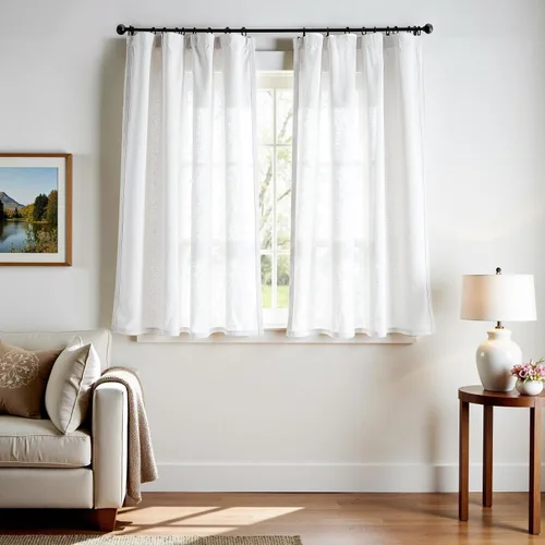 Miniatura 14 de JINCHAN Cortinas de lino de 108 pulgadas de largo, juego de 2 paneles, cortinas de ventana para sala de estar y dormitorio, cortinas