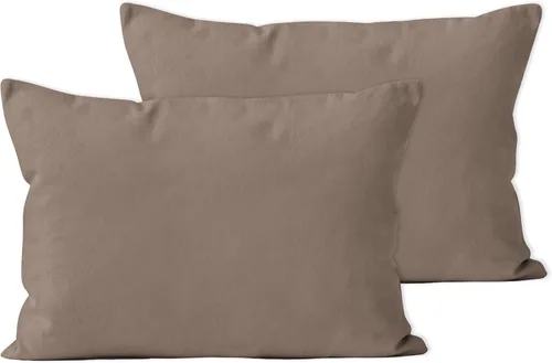 Miniatura 53 de Encasa XO Juego de 2 fundas de almohada de 12 x 12 pulgadas, color beige, sin rellenos, fundas de almohada de algodón para sala de estar, cama