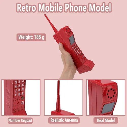 Miniatura 4 de Adorno retro de ladrillo para teléfono celular, accesorio de teléfono de los años 80 y 90, modelo de teléfono celular vintage, plantilla de teléfono