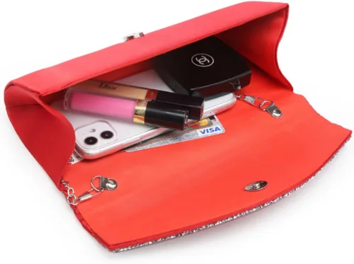 Miniatura 8 de Dasein Bolsos de mano para mujer, bolsos de noche formales con diamantes de imitación para boda, fiesta, baile de graduación, bolso elegante