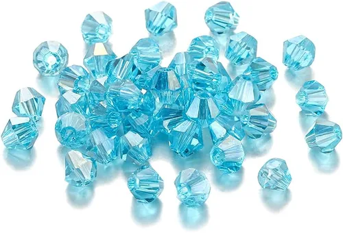 Miniatura 25 de 200 cuentas de cristal de transparencia austriaca, cuentas de vidrio bicona, cuentas espaciadoras sueltas para manualidades, pulseras, aretes