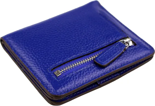 Miniatura 5 de Cartera de cuero genuino para mujer con bloqueo RFID