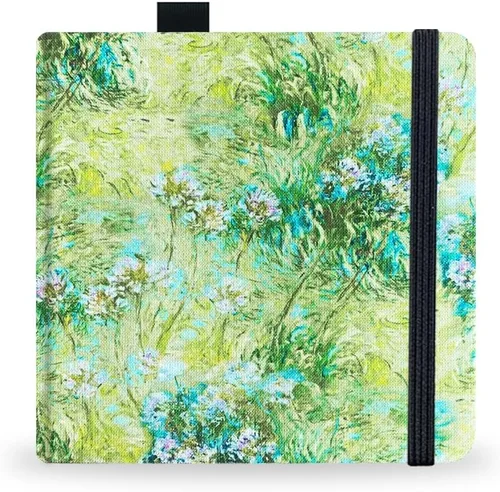 Miniatura 20 de Cuaderno de bocetos de acuarela, cuaderno de 5x5 pulgadas con cubierta de tela cuadrada portátil, 20 hojas de papel de dibujo texturizado