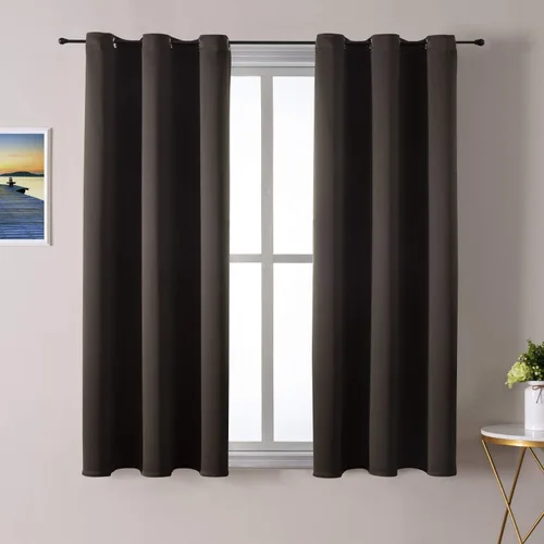 Miniatura 118 de ChrisDowa - Cortinas de cenefa pequeñas para cocina, cortinas cortas con ojales y aislamiento térmico para oscurecer la sala y habitación