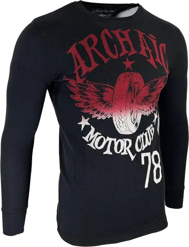Miniatura 4 de Archaic by Affliction Camiseta térmica para hombre, color negro
