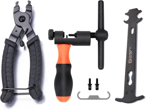 Kit de herramientas universal para cadena de bicicleta con disyuntor de bicicleta, alicates de cadena principal, comprobador de cadena para Kit de