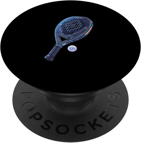 Futuristic Padel Racket Cyber Paddle Padel Tennis Player PopSockets Adhesive PopGrip