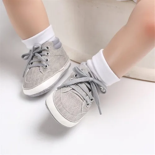 Miniatura 2 de BENHERO Baby Girls Boys PU Leather Shoes Toddler Infant First Walker Soft Sole High-Top Ankle Sneakers Newborn Crib Shoes