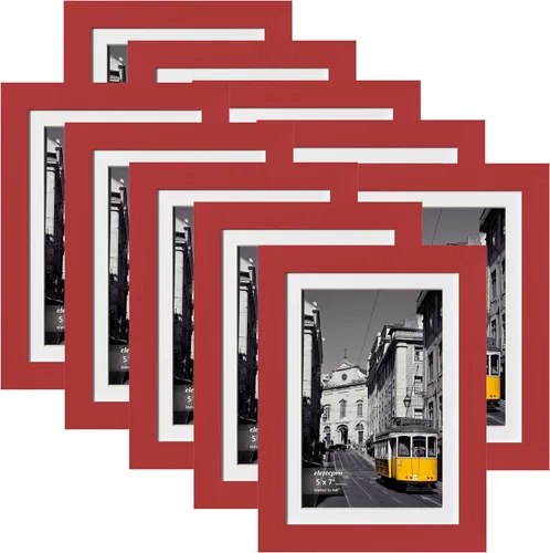Miniatura 14 de eletecpro - Juego de 10 marcos de fotos de 5 x 7 pulgadas, collage de marcos de fotos para decoración de pared, muestra fotos de 4 x 6