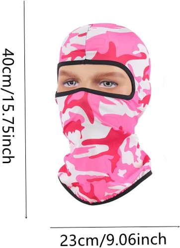 Miniatura 3 de Pasamontañas delgado para esquí, máscara de cara completa, resistente al viento, protección solar UV, capucha para mujeres y hombres