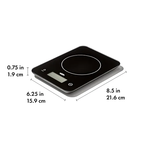 Miniatura 6 de OXO Good Grips - Báscula de vidrio para alimentos de todos los días, 5 kg/11 lb