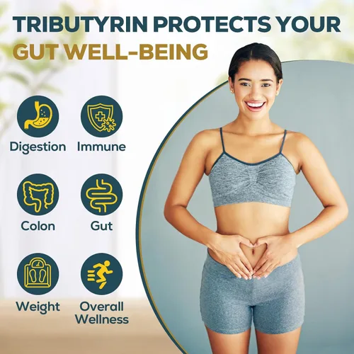 Miniatura 3 de Suplemento de tributirina para intestino e inmune de 800 mg Alta biodisponibilidad con probióticos y prebióticos microencapsulados - Complejo