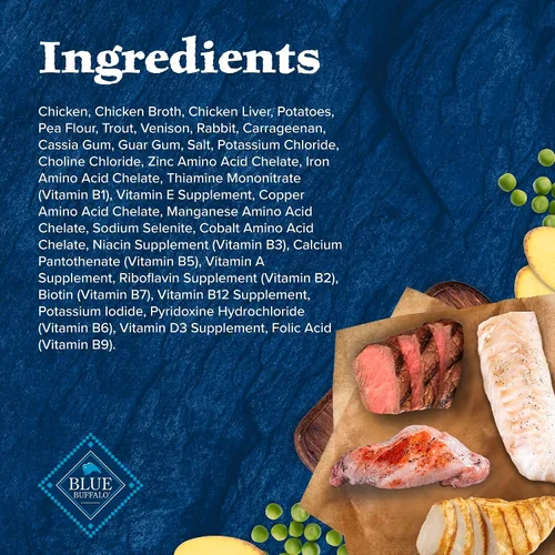 Miniatura 5 de Blue Buffalo Wilderness Snake River Grill - Alimento húmedo natural con alto contenido de proteínas para perros adultos, trucha, venado y conejo