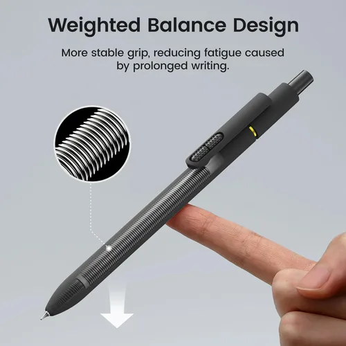 Miniatura 5 de 16 bolígrafos de gel negros - 0.7mm de punta media, bolígrafos de tinta negra Escritura suave - Bolígrafo retráctil de secado rápido para hombres