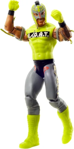 Miniatura 2 de WWE MATTEL Rey Mysterio Figura de acción Serie 124 Figura de acción Posable 6 pulgadas Coleccionable para edades de 6 años en adelante