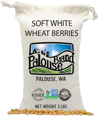 Miniatura 22 de Palouse Brand Granos de Trigo Blanco Suave Certificados Sin Residuos de Glifosato 1 LB Cultivado por Familias en el Estado de Washington 100%