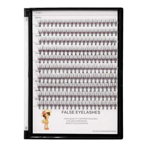 Miniatura 12 de Bodermincer Caja grande de 200 pestañas postizas 10D, 8-10-0.472-0.551 in mixtas de maquillaje profesional individual racimo pestañas postizas