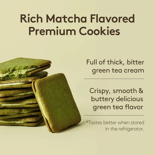 Miniatura 3 de OSULLOC Langue de Chat Galletas (3.52 onzas, 3.53 oz) Snacks coreanos con sabor a matcha Snacks asiáticos, comida de té premium