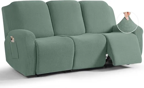 Miniatura 57 de TAOCOCO Funda reclinable de 4 piezas, funda elástica para sofá reclinable de 4 piezas, funda reclinable con 1 asiento, protector suave, fundas