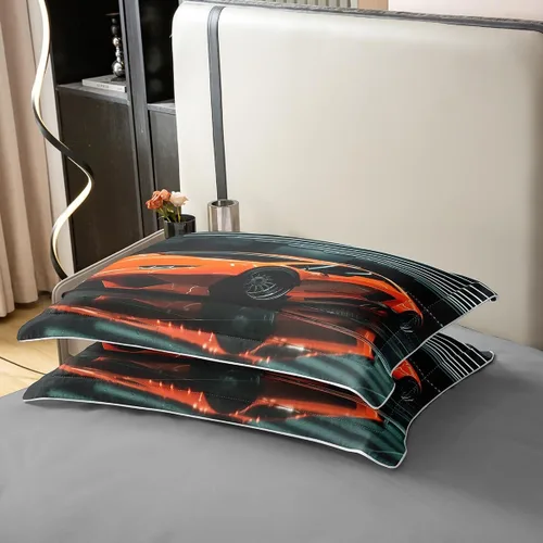Miniatura 6 de Juego de funda de edredón de 2 piezas, 100 % algodón, 100 % algodón, 100 % algodón, 100 % algodón, 100 % algodón, suave, cálido, ligero, con 1 funda